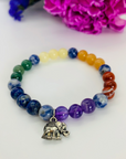 7 Chakra Bracelet with elephant charm