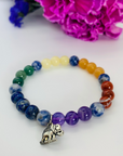 7 Chakra Bracelet with elephant charm