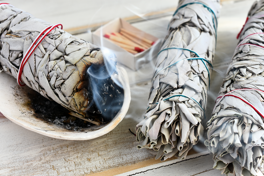 Smudging with Sage for the Start of the Month