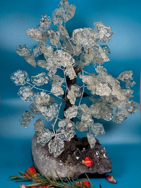 Large Clear Quartz Crystal Tree