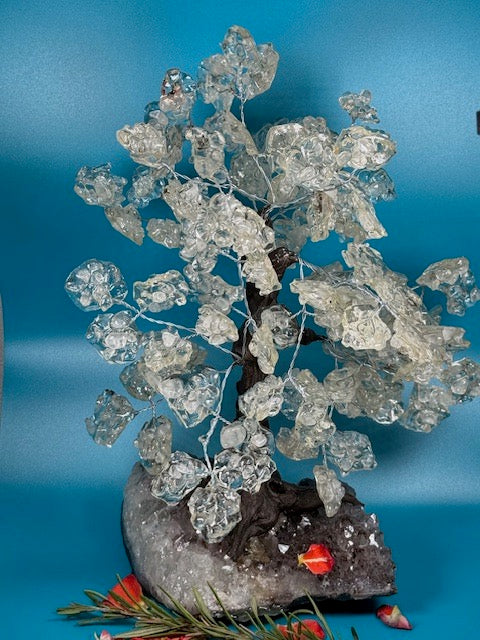 Large Clear Quartz Crystal Tree
