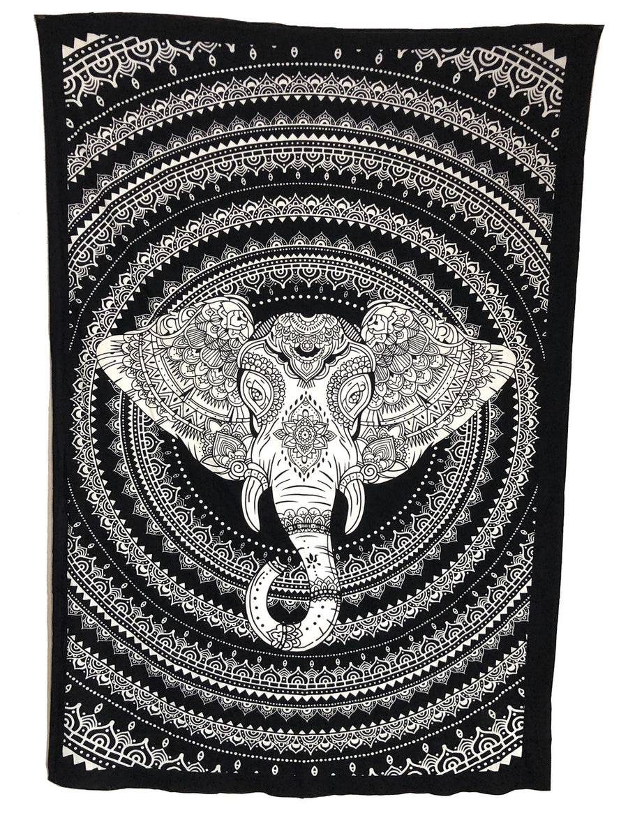 Elephant Head Mandala Tapestry