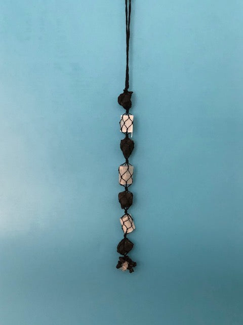 Selenite and Black Tourmaline Talisman